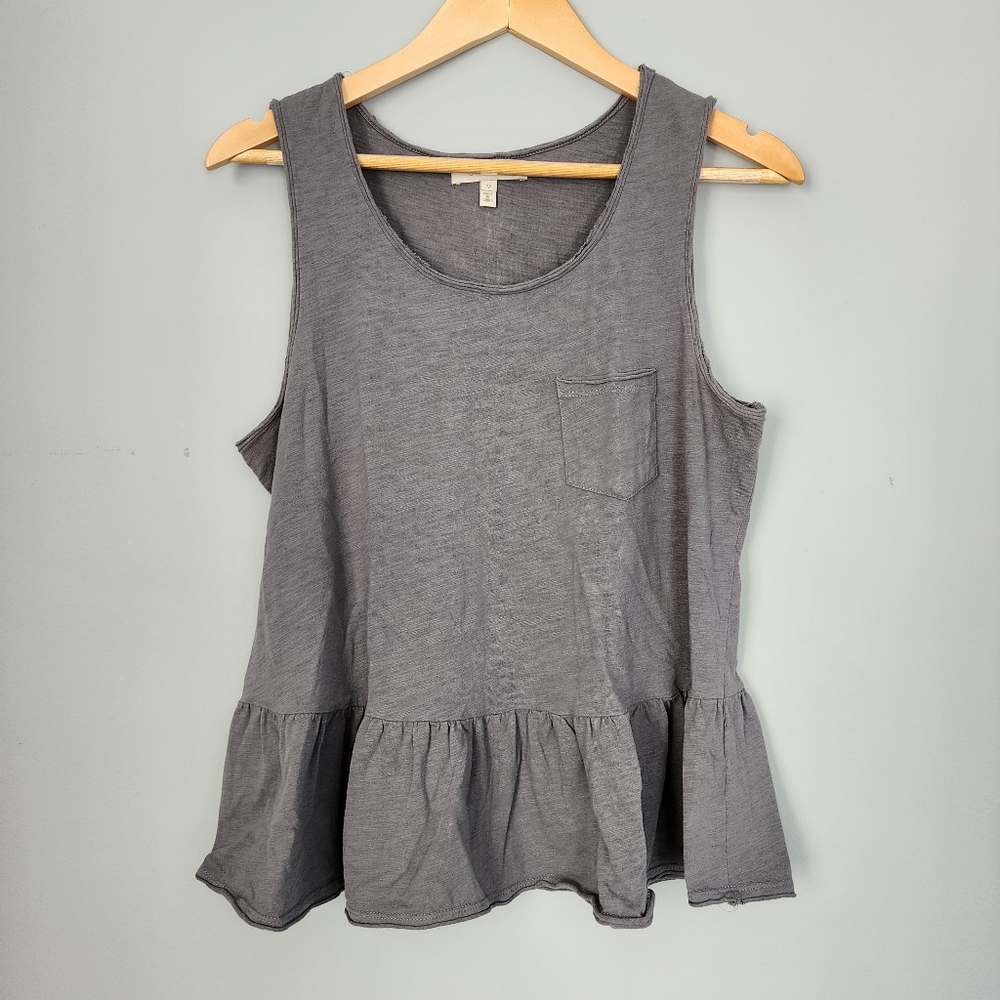 Peplum casual tank